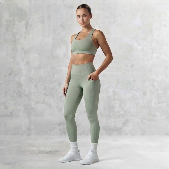 Victoria's Secret Pants - Victoria’s Secret Women’s XS NWT Sage High Rise Pocket Leggings Workout Yoga